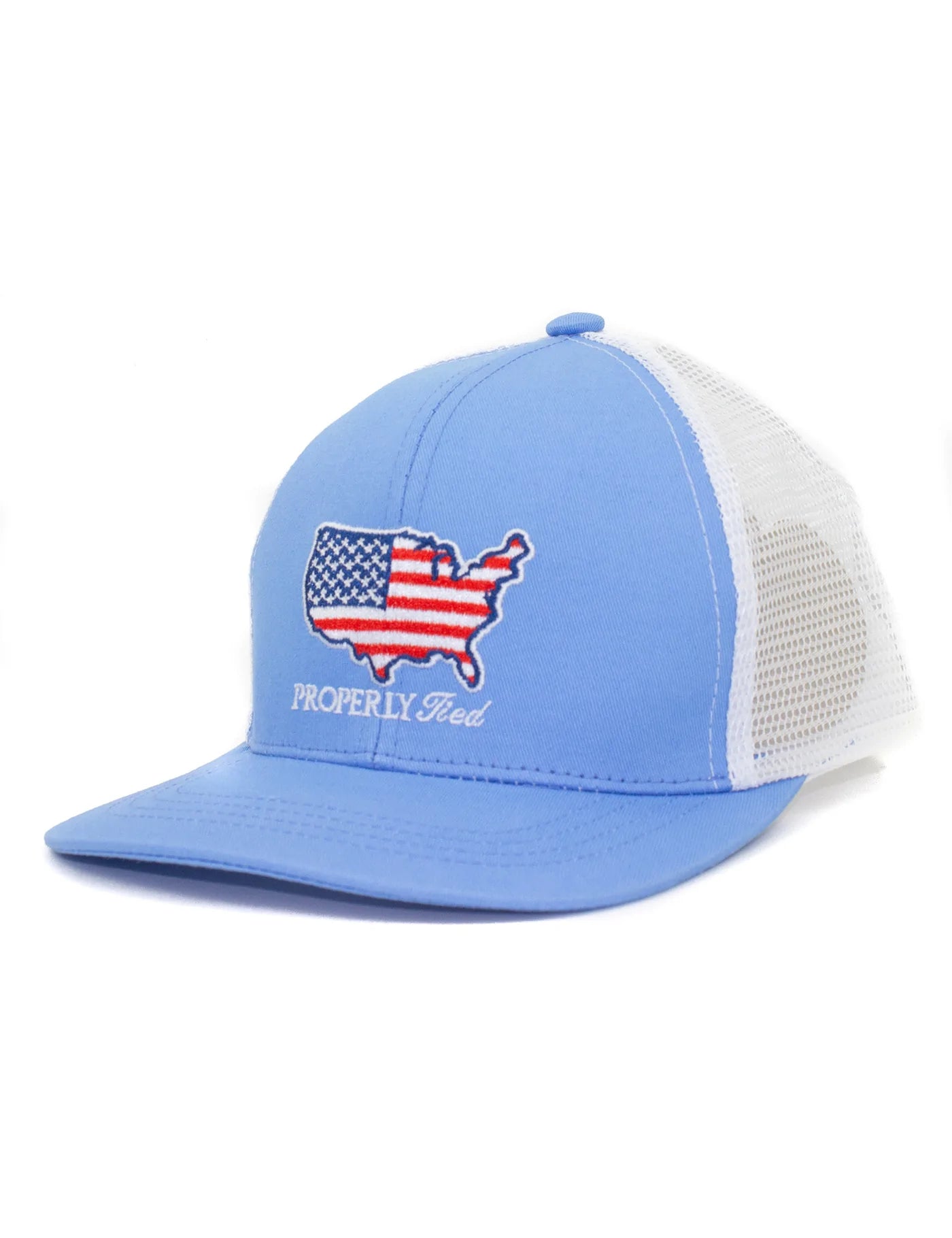 Youth Trucker Hat with Old Glory  - Doodlebug's Children's Boutique