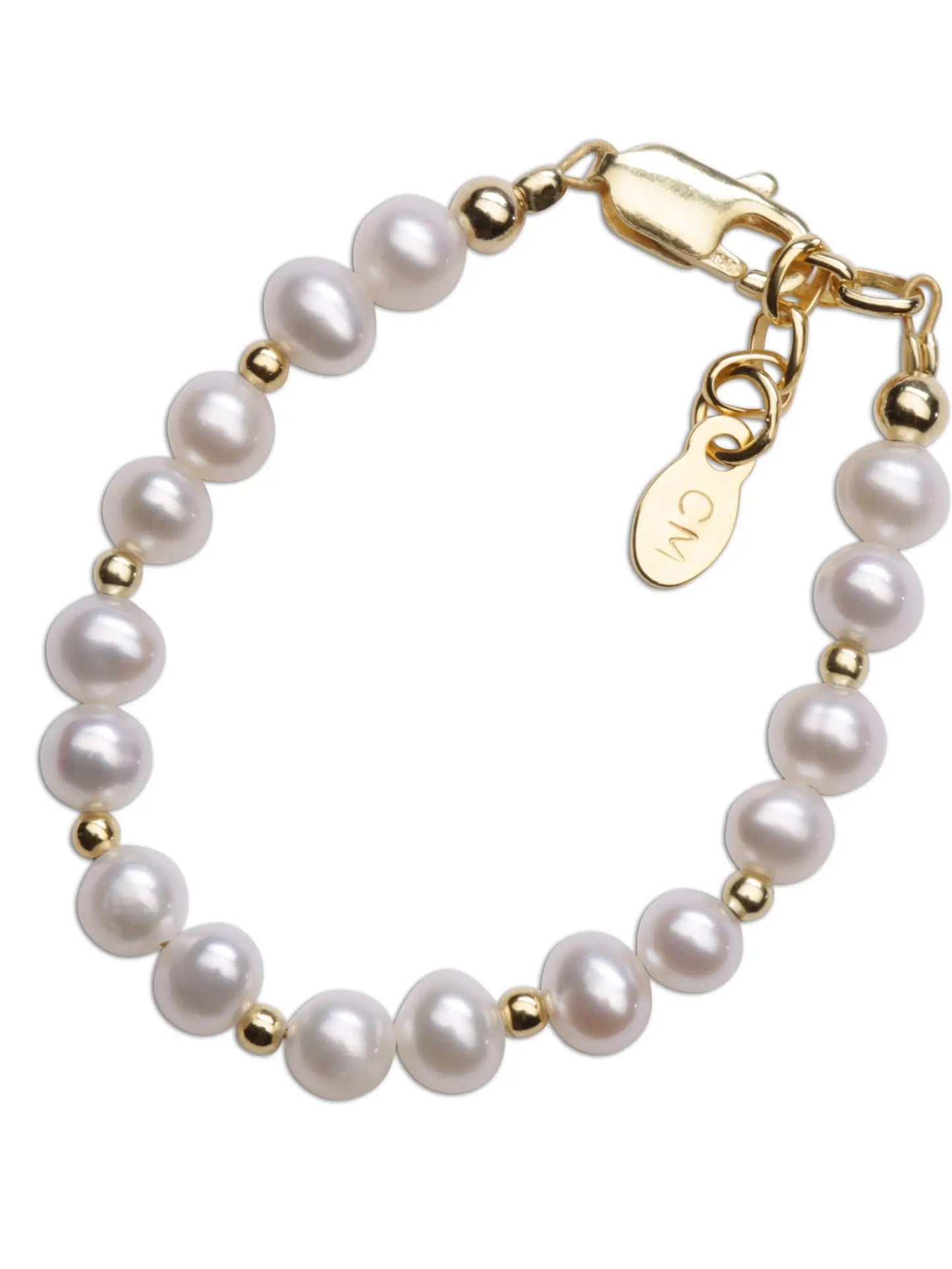 Brynn Gold Plated Pearl Bracelet  - Doodlebug's Children's Boutique