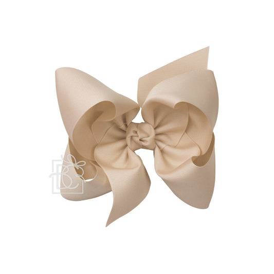 Texas Sized Bow in Oatmeal  - Doodlebug's Children's Boutique