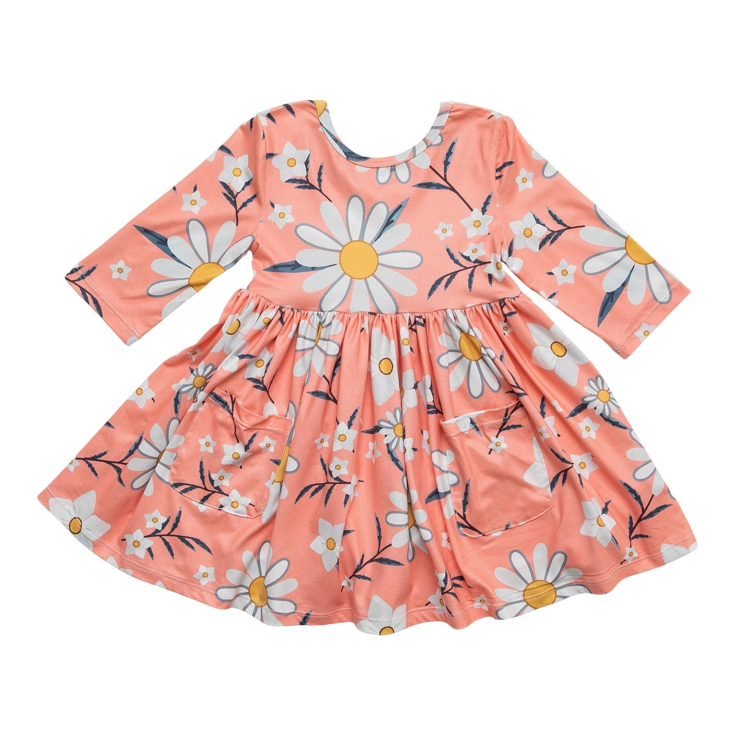 Daisy Darling Pocket Twirl Dress  - Doodlebug's Children's Boutique
