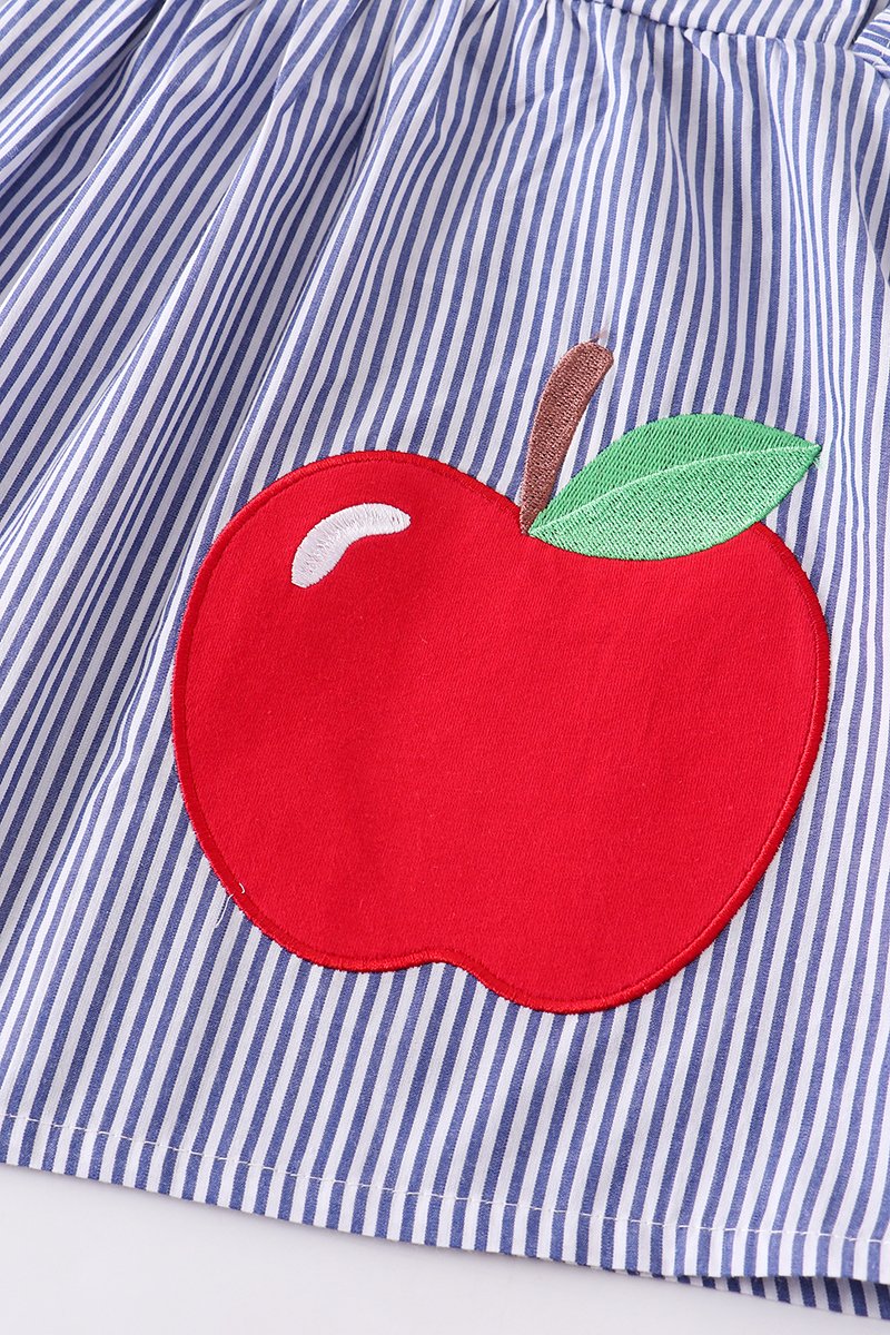 Apple Flutter Pom Pom Short Set  - Doodlebug's Children's Boutique