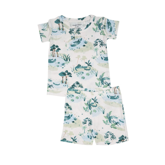 Loungewear Short Set in Alligator Pond  - Doodlebug's Children's Boutique