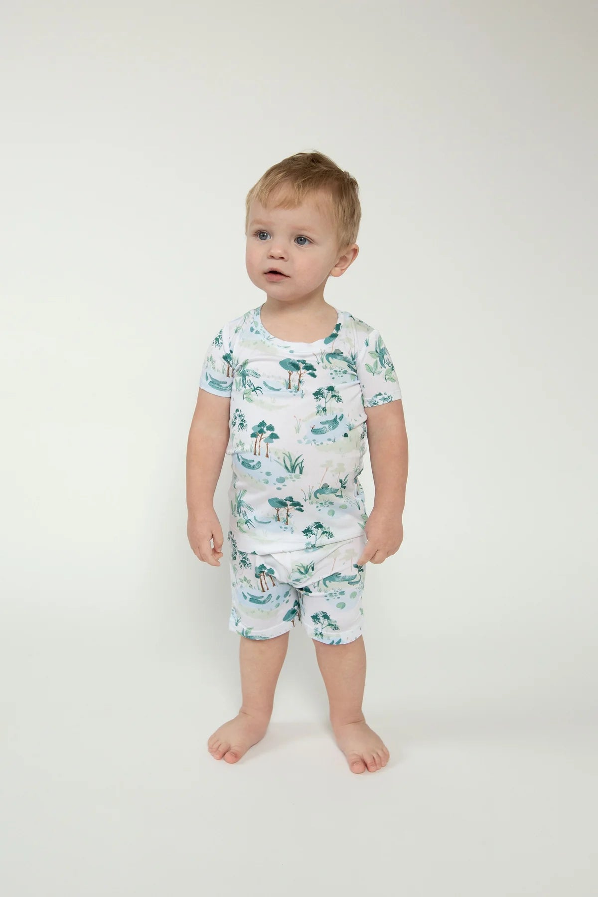Loungewear Short Set in Alligator Pond  - Doodlebug's Children's Boutique