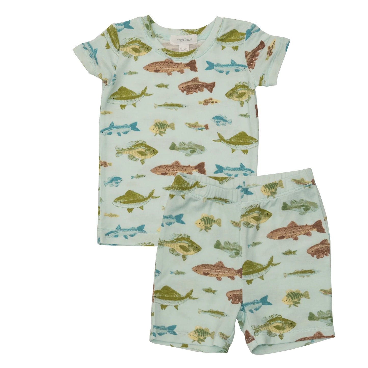 Loungewear Short Set in Freshwater Fish  - Doodlebug's Children's Boutique