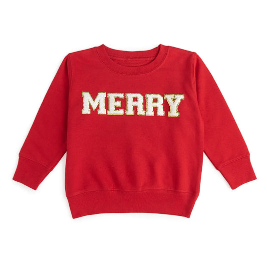 Merry Sweatshirt  - Doodlebug's Children's Boutique