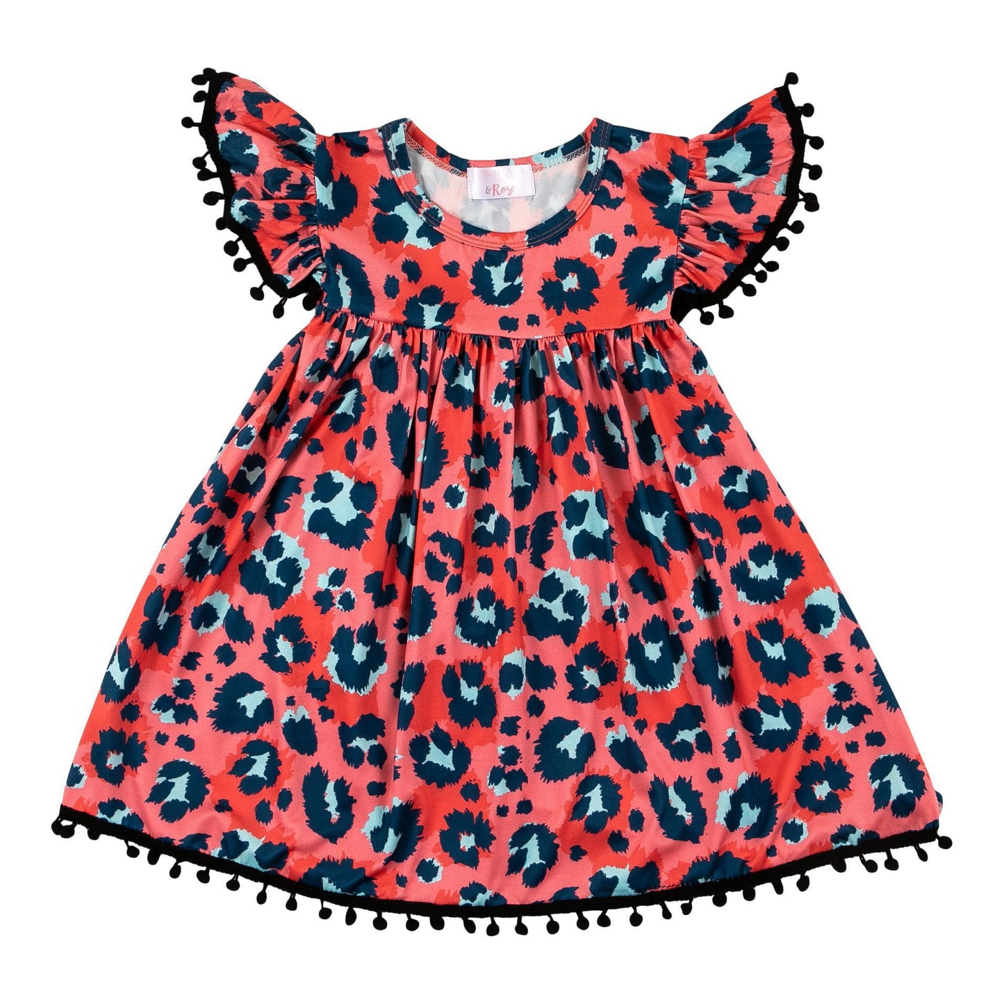 Spot On Pom Pom Dress  - Doodlebug's Children's Boutique