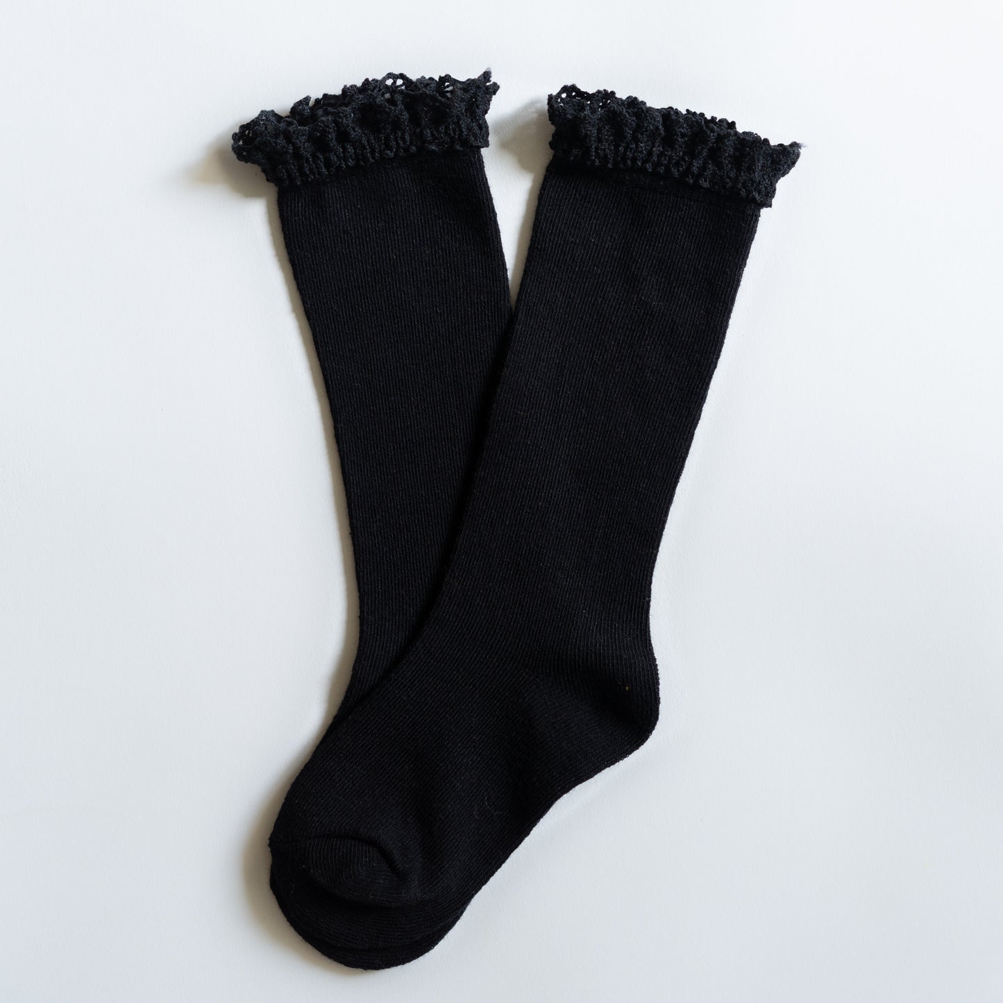 Lace Top Knee Highs in Black  - Doodlebug's Children's Boutique