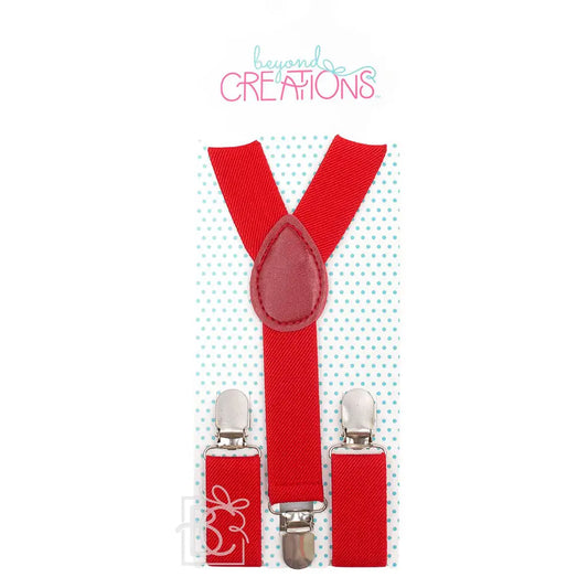 Adjustable Suspenders in Red  - Doodlebug's Children's Boutique