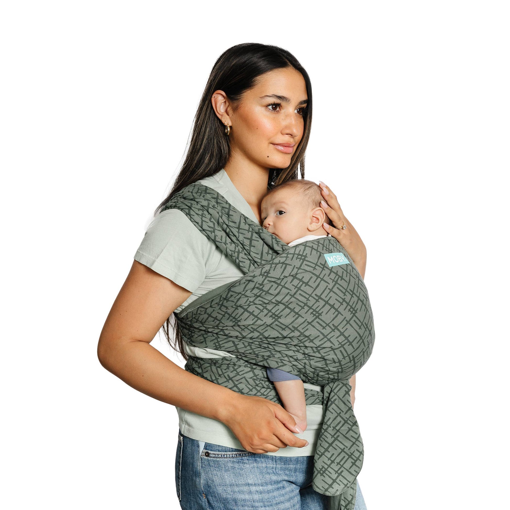 Classic Baby Wrap in Olive Etch  - Doodlebug's Children's Boutique