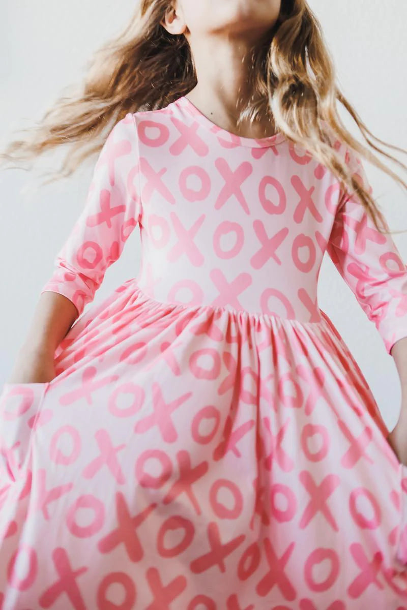 XOXO Pocket Twirl Dress  - Doodlebug's Children's Boutique