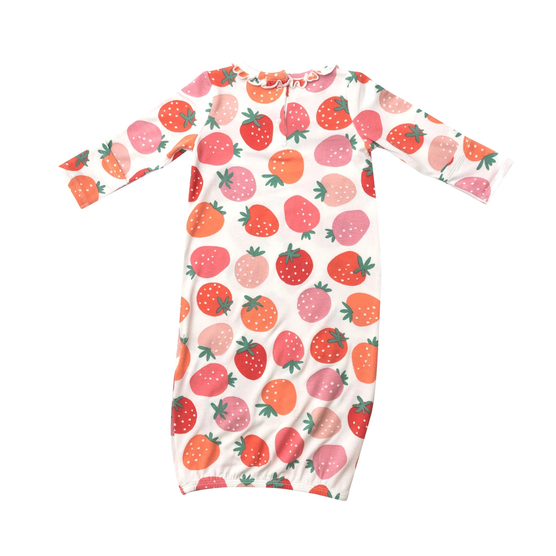 Ruffle Gown in Strawberries  - Doodlebug's Children's Boutique