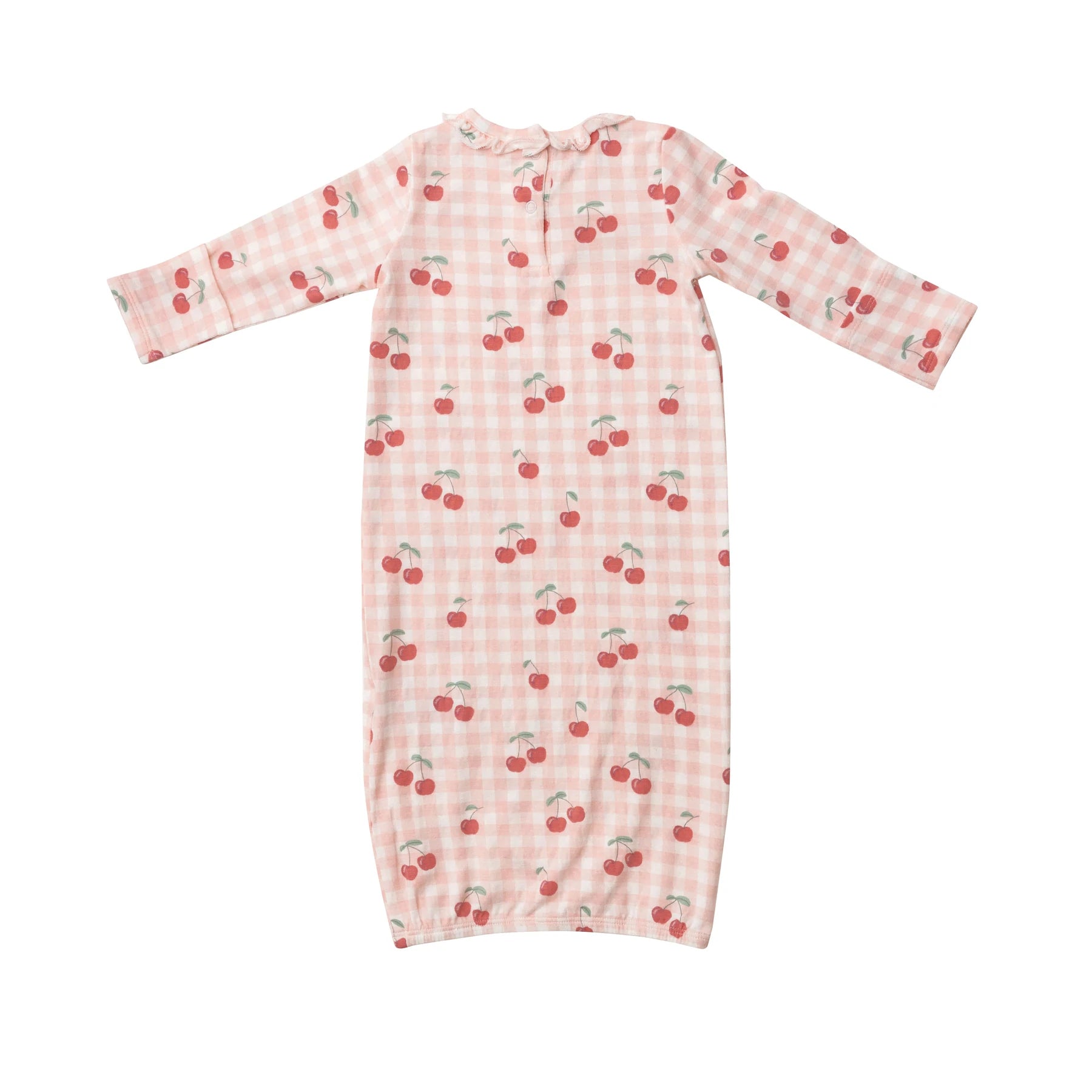 Ruffle Gown in Cherry Gingham  - Doodlebug's Children's Boutique