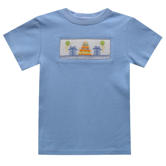 Birthday Smocked Short Sleeve Shirt  - Doodlebug's Children's Boutique