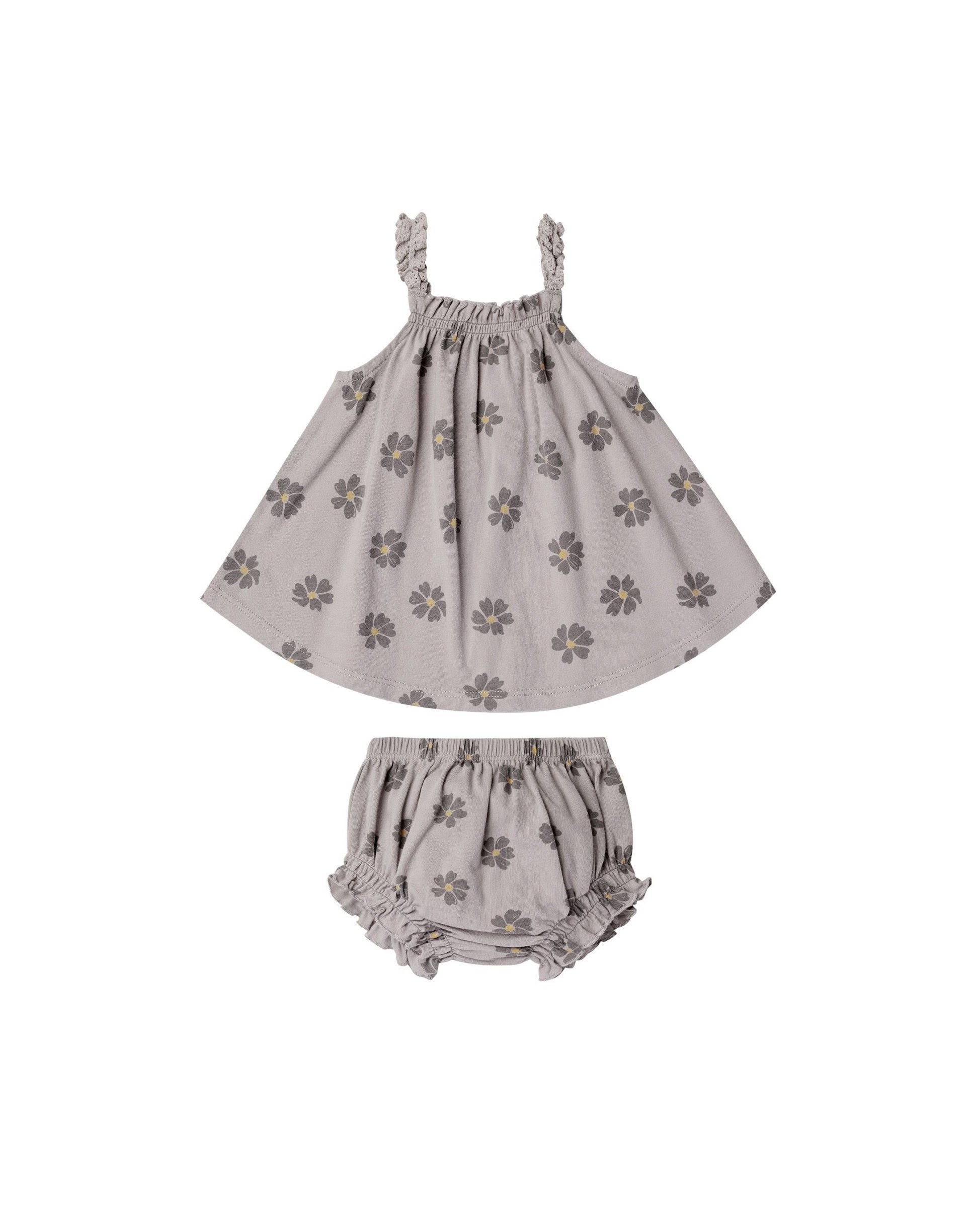 Swing Top and Bloomer Set in Cloud Daisies  - Doodlebug's Children's Boutique