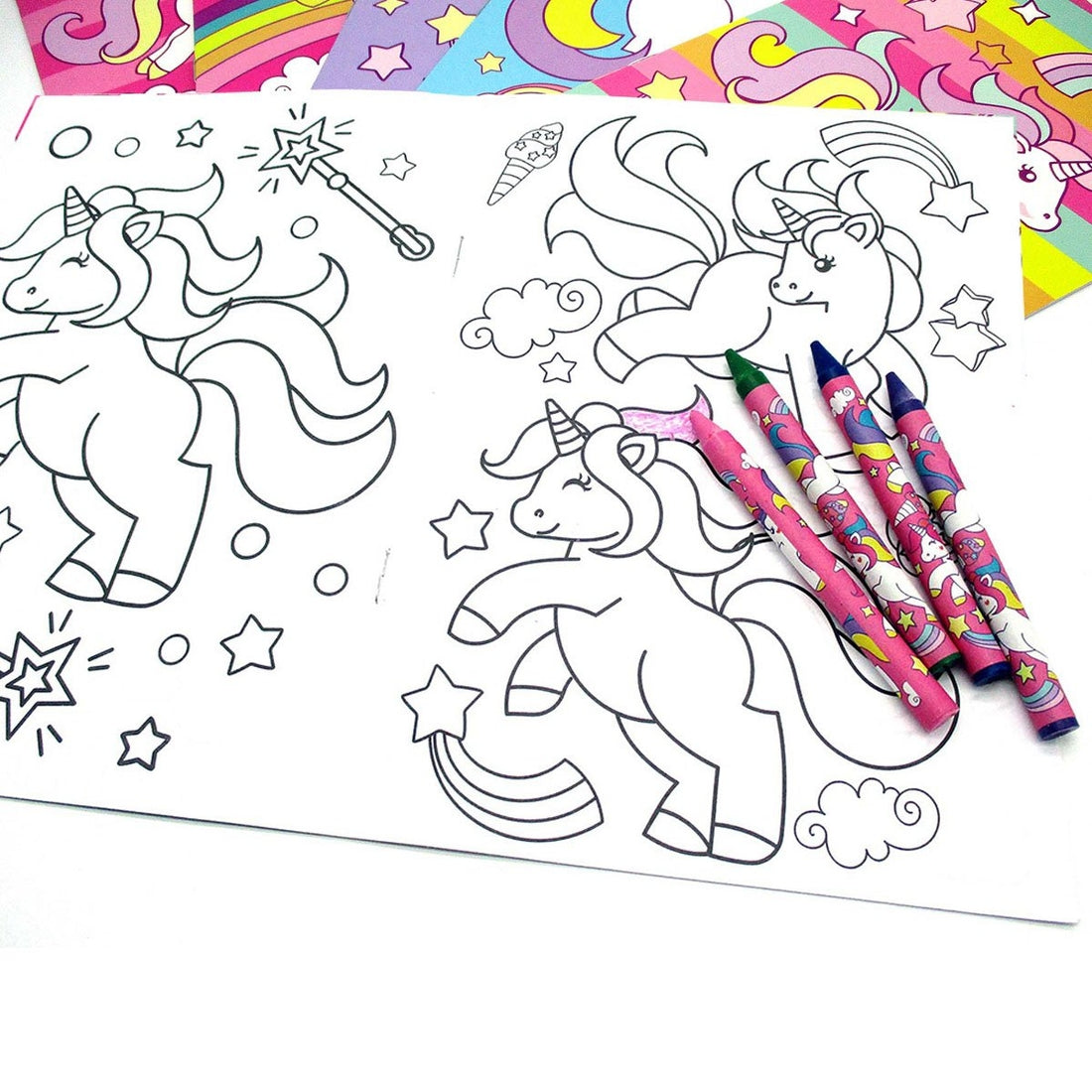 Unicorn Coloring Book with Crayons  - Doodlebug's Children's Boutique