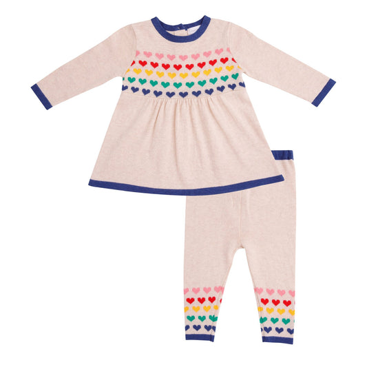 Tunic and Legging Set in Heart  - Doodlebug's Children's Boutique