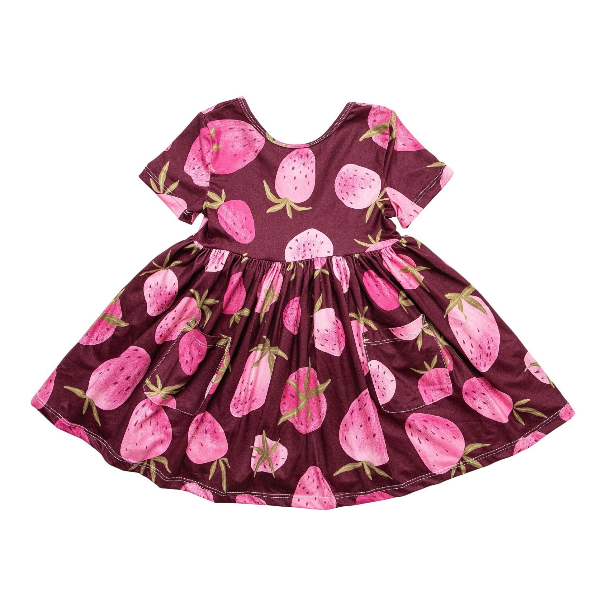Berry Bliss Short Sleeve Pocket Dress  - Doodlebug's Children's Boutique