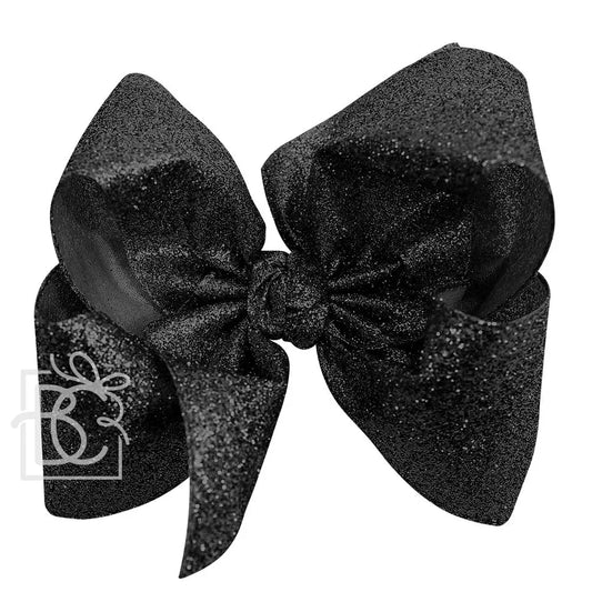 Huge Glitter  Bow in Black  - Doodlebug's Children's Boutique