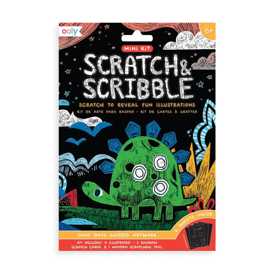 Dino Days Mini Scratch & Scribble Art Kit  - Doodlebug's Children's Boutique