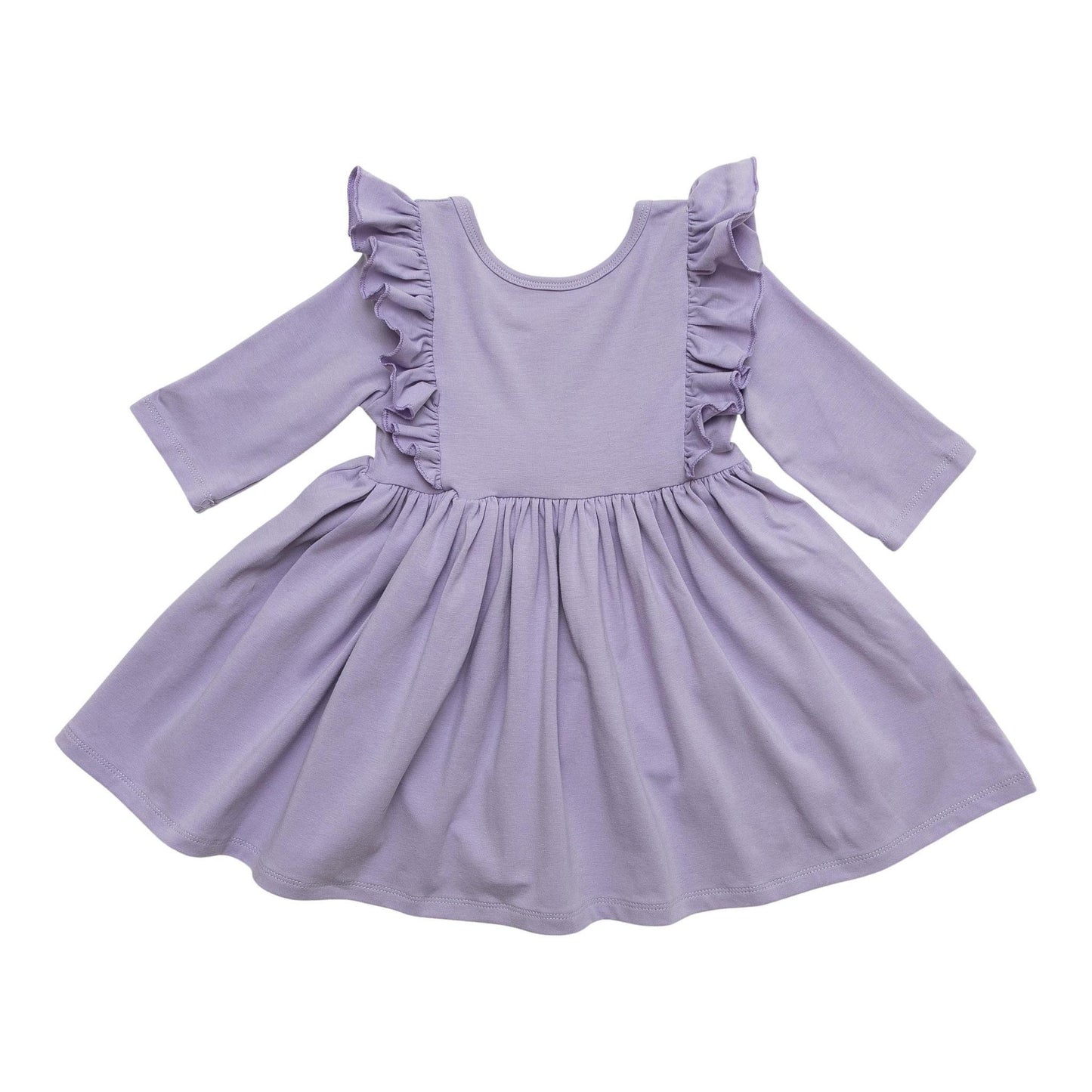 Periwinkle Ruffle Twirl Dress  - Doodlebug's Children's Boutique