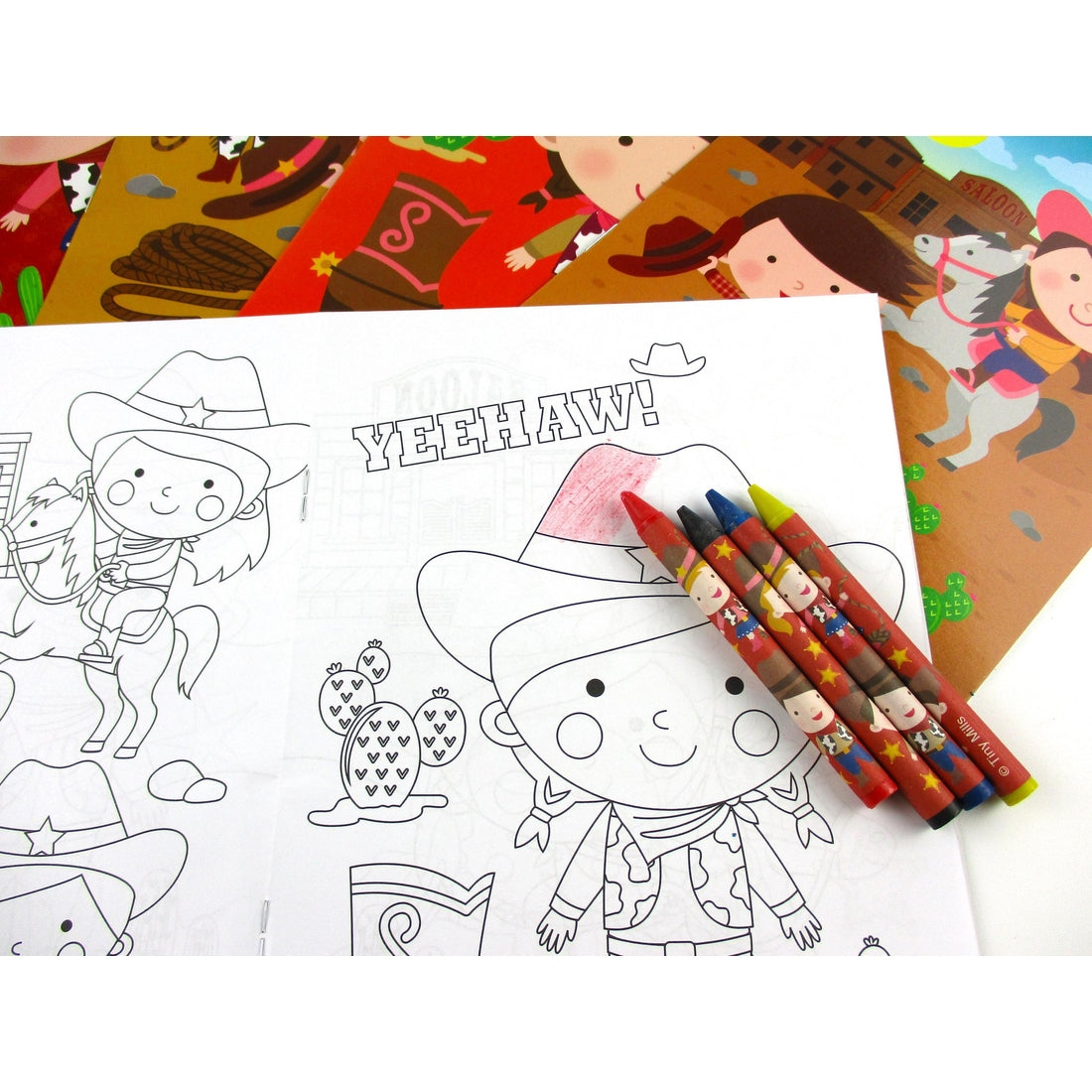 Western Coloring Book with Crayons  - Doodlebug's Children's Boutique