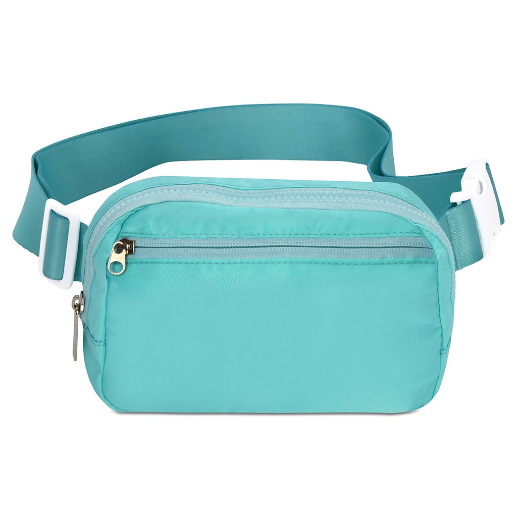 Turquoise Nylon Belt Bag  - Doodlebug's Children's Boutique