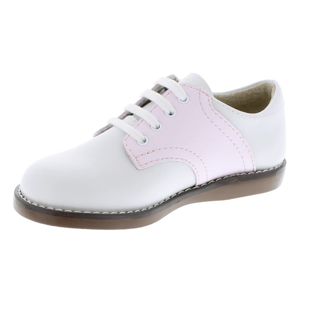 Cheer Shoe in White/Rose  - Doodlebug's Children's Boutique