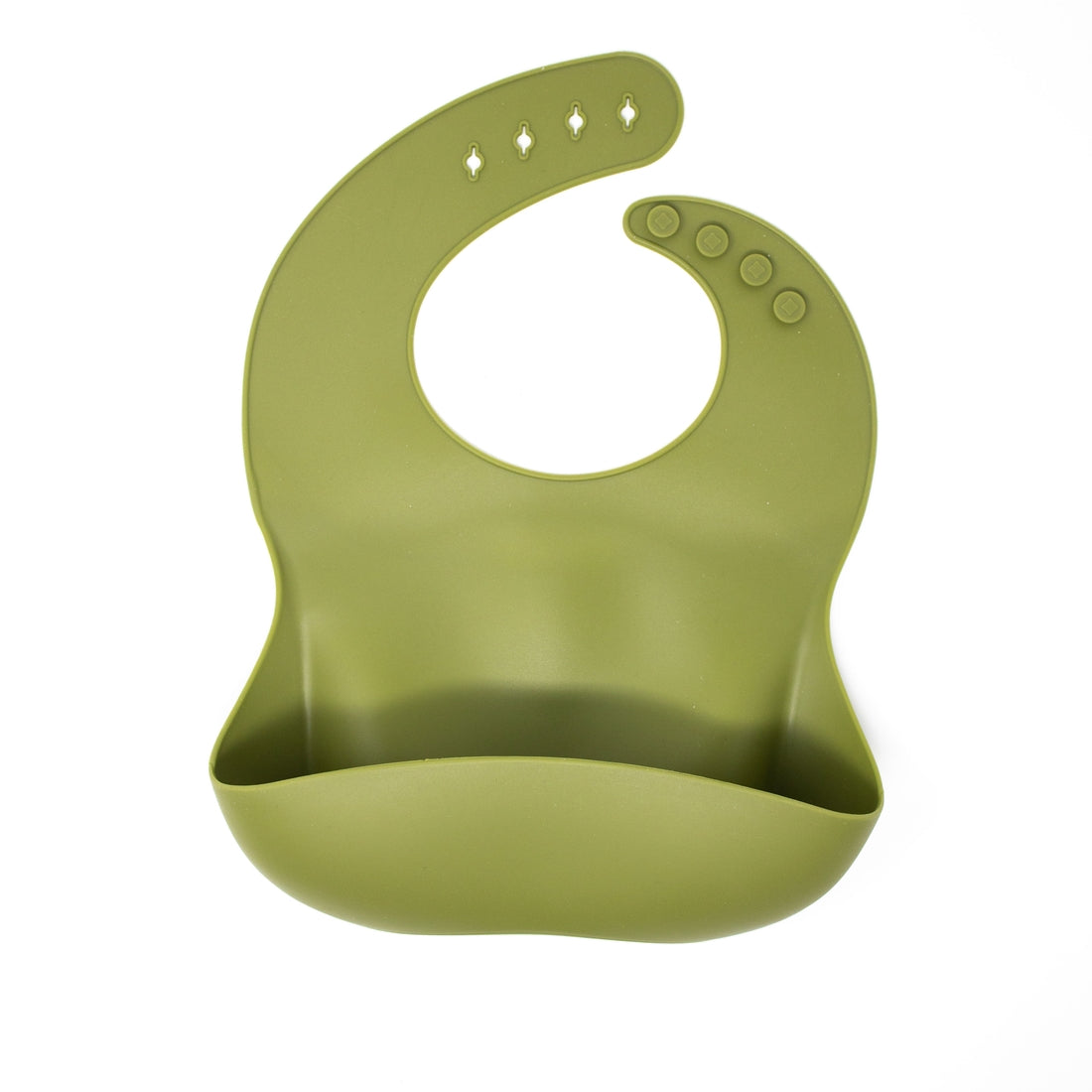 Silicone Baby Meal Bib in Army Green  - Doodlebug's Children's Boutique