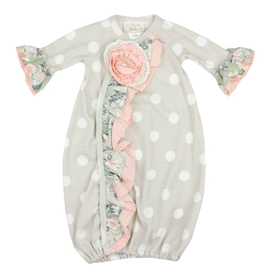Polka Dot Dreams Baby Gown  - Doodlebug's Children's Boutique