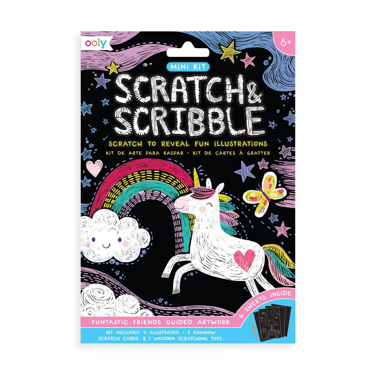 Funtastic Friends Mini Scratch & Scribble Art Kit  - Doodlebug's Children's Boutique