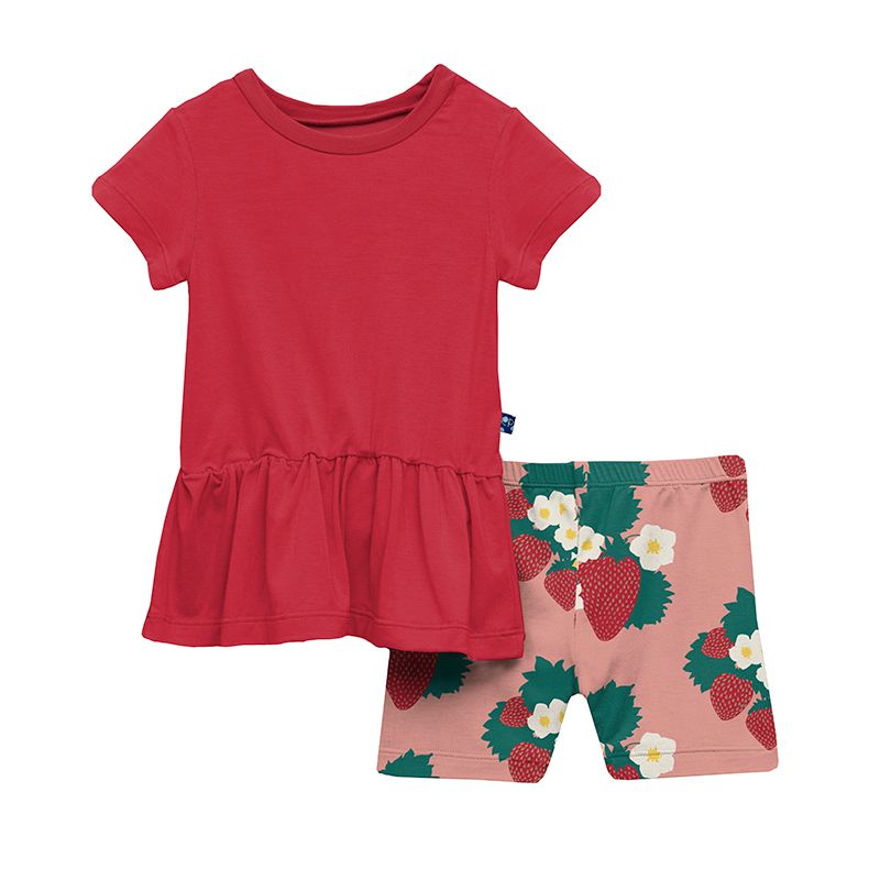 Print Short Sleeve Playtime Outfit Set  - Doodlebug's Children's Boutique