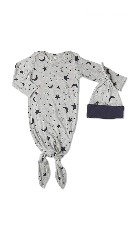 Knotted Gown Set in Twinkle Night  - Doodlebug's Children's Boutique