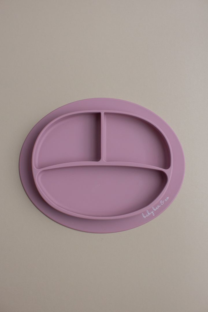 Suction Sili Plate in Mauve  - Doodlebug's Children's Boutique