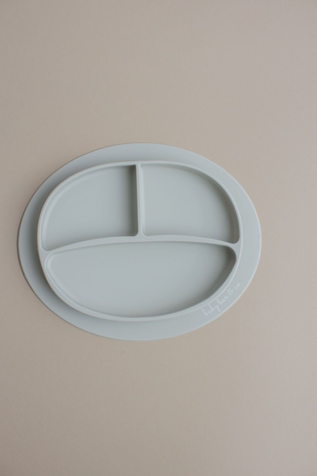 Suction Sili Plate in Taupe  - Doodlebug's Children's Boutique