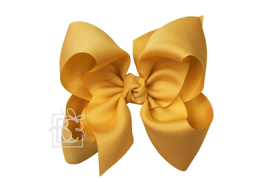 Huge Bow in Old Gold  - Doodlebug's Children's Boutique