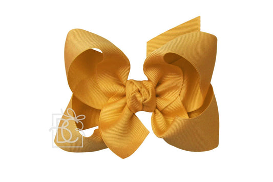 Large Bow in Old Gold  - Doodlebug's Children's Boutique