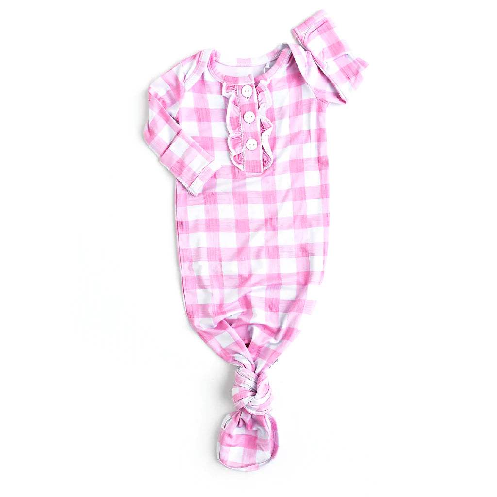 Alice Knotted Ruffle Button Gown  - Doodlebug's Children's Boutique
