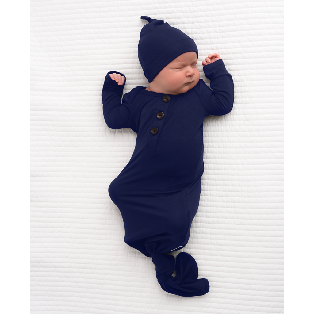 James Knotted Button Gown  - Doodlebug's Children's Boutique