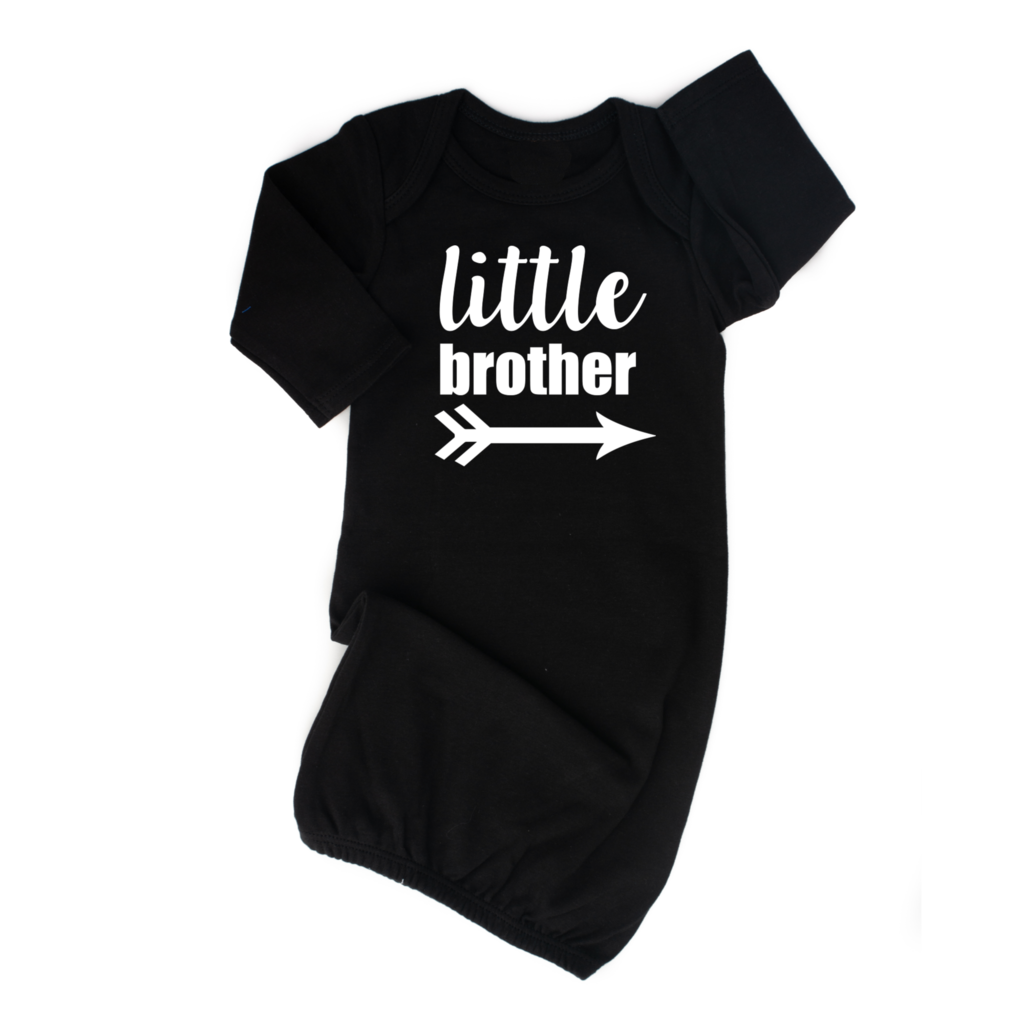 Little Brother Black Gown  - Doodlebug's Children's Boutique