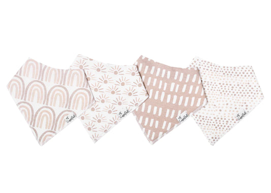 Bliss 4 Pack Bandana Bibs  - Doodlebug's Children's Boutique