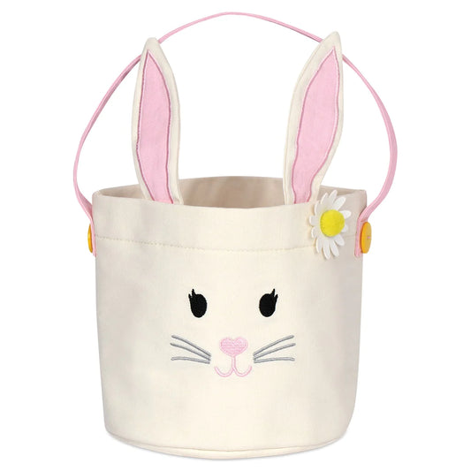 Pink Bunny Easter Basket  - Doodlebug's Children's Boutique