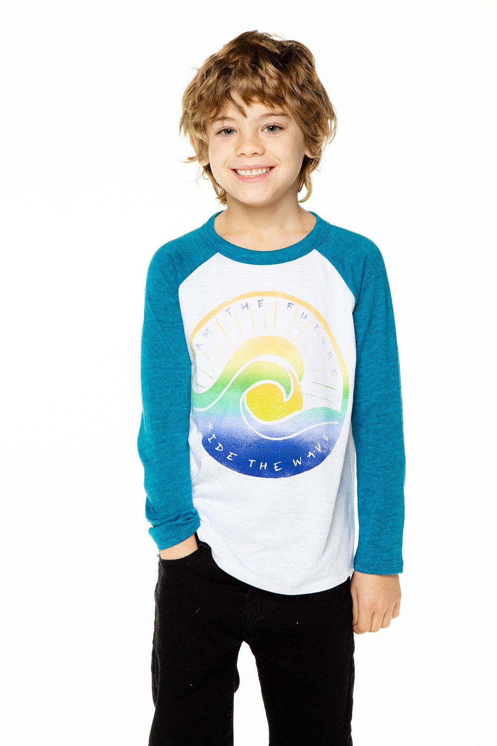 Wave of the Future Baseball Tee  - Doodlebug's Children's Boutique