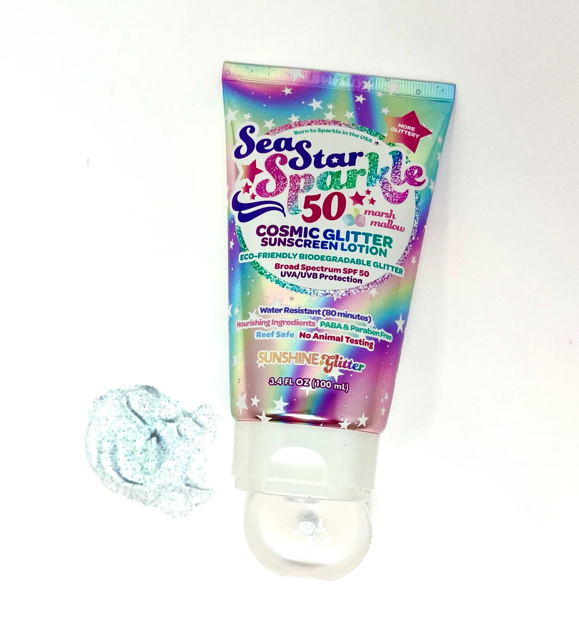 Marshmallow SPF 50+ Cosmic Glitter Sunscreen  - Doodlebug's Children's Boutique