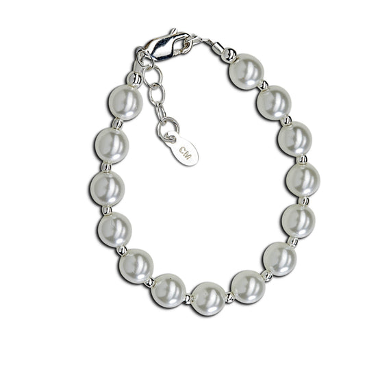 Chunky Couture Sterling Silver Pearl Bracelet  - Doodlebug's Children's Boutique