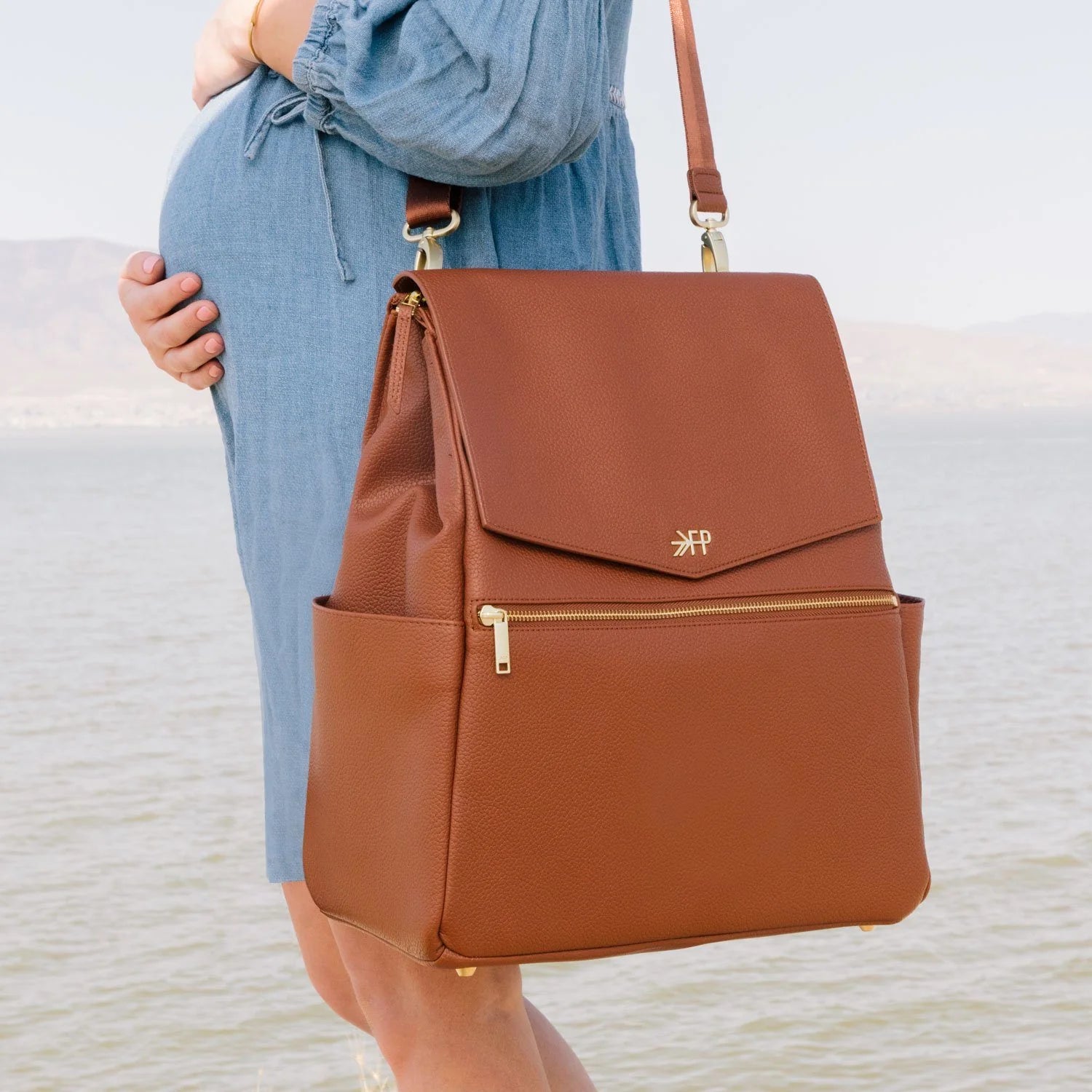 Cognac Classic Diaper Bag II  - Doodlebug's Children's Boutique