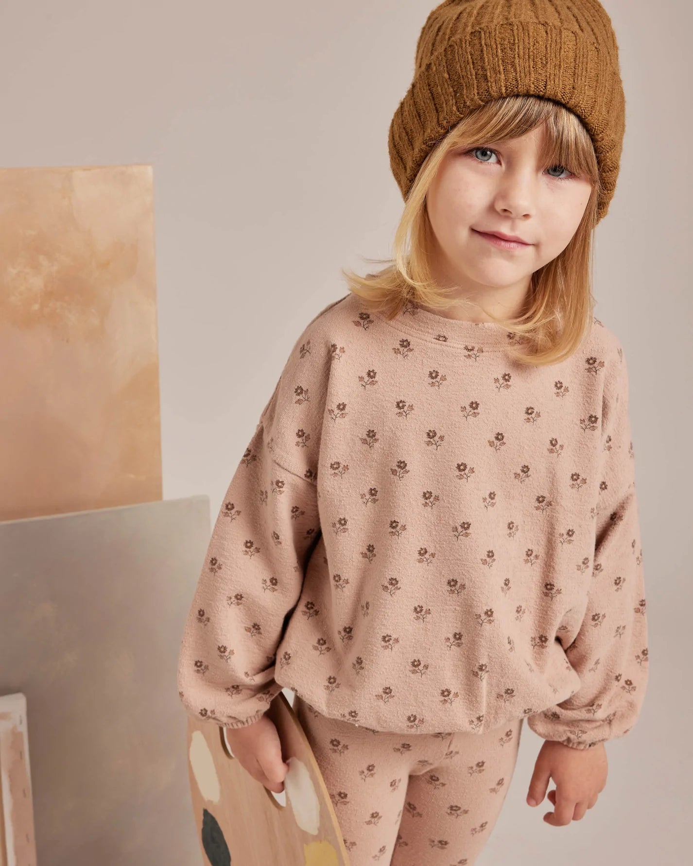 Slouchy Pullover in English Rose  - Doodlebug's Children's Boutique