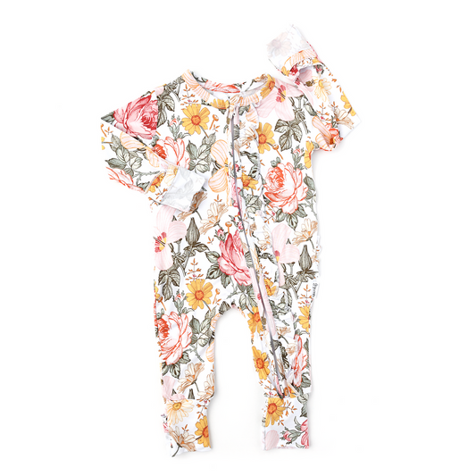 Nella Ruffle Zip 3 months - Doodlebug's Children's Boutique
