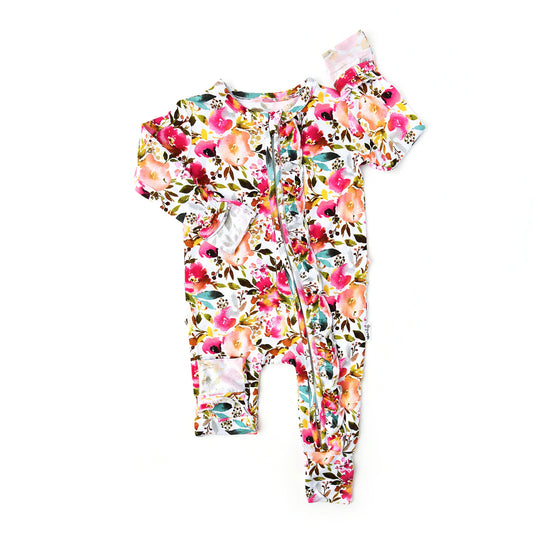 Eloise Ruffle Zip and Headband  - Doodlebug's Children's Boutique