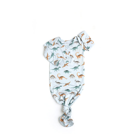 Maddox Knotted Button Gown  - Doodlebug's Children's Boutique