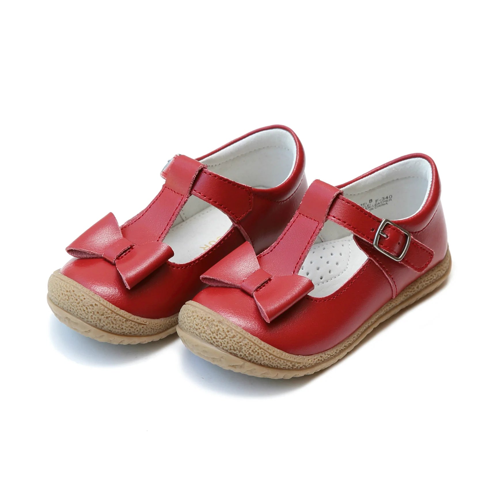 Emma Classic Bow T-Strap Mary Jane in Red  - Doodlebug's Children's Boutique